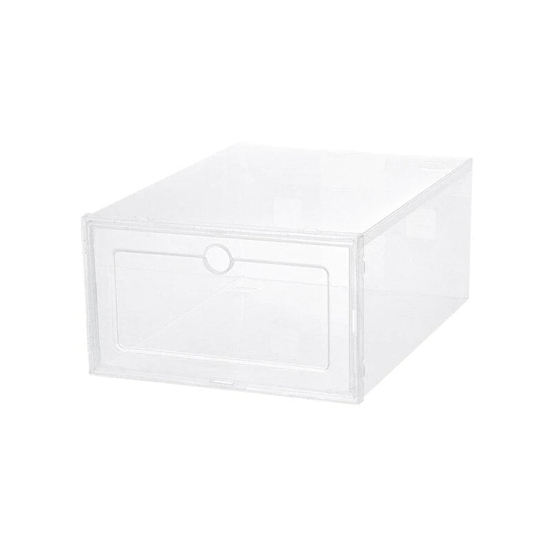 Glossy Stackable Shoe Boxes - Elegant Transparent Shoe Storage Solution - BUNKA