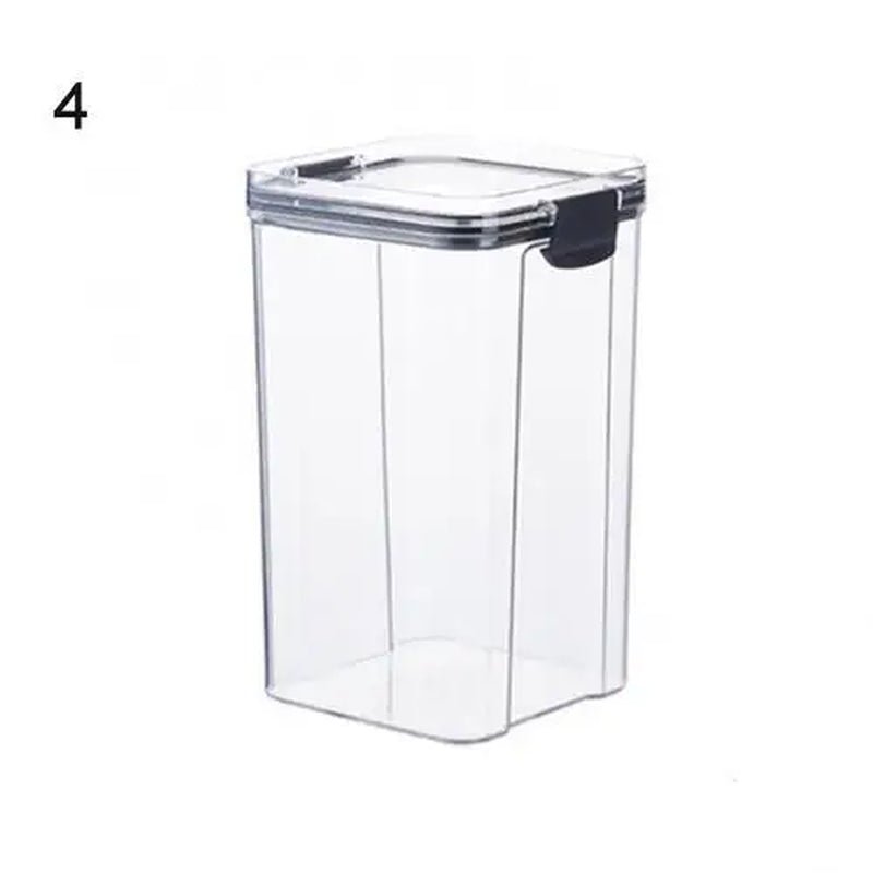 Multipurpose Food Storage Containers Set - Clear Jars with Lids for Cereal, Candy, and Dry Goods - BUNKA