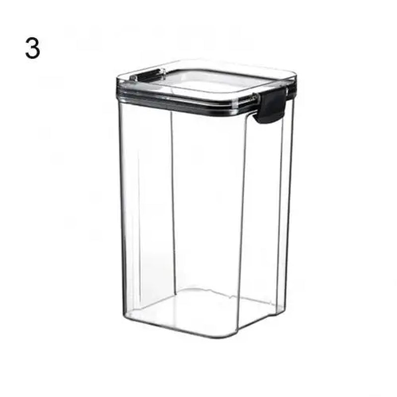 Multipurpose Food Storage Containers Set - Clear Jars with Lids for Cereal, Candy, and Dry Goods - BUNKA