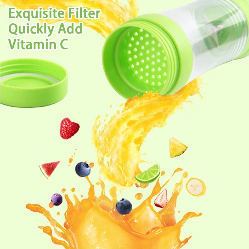 Portable Electric Mini Juicer Cup - USB Rechargeable 6 - Blade Blender for On - the - Go Smoothies - BUNKA