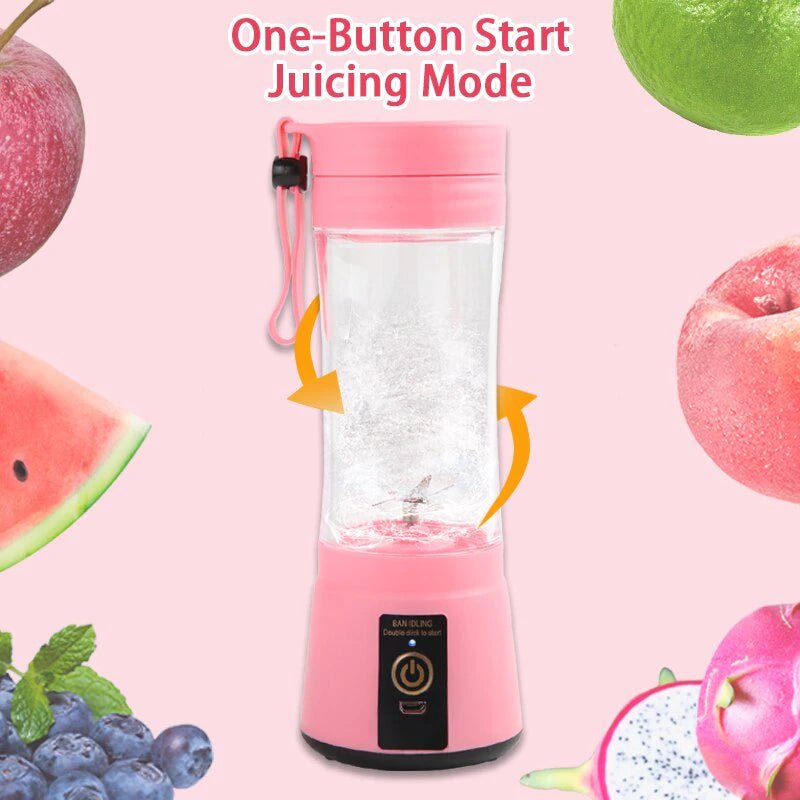 Portable Electric Mini Juicer Cup - USB Rechargeable 6 - Blade Blender for On - the - Go Smoothies - BUNKA